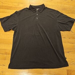 Tommy Bahama Men's Black Striped Polo Size XL